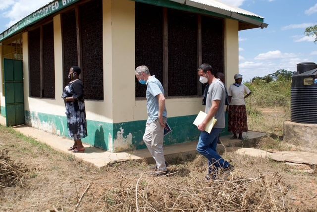 Cody Plante conducting a renewable energy field verification visit in Kenya